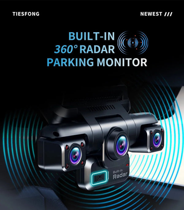 TiESFONG 4CH GPS Dash Cam I7Pro Front 4K 2K Plus 3x1080P Car DVR WiFi - stepyours.com