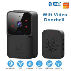 WiFi Doorbell Home Tuya WiFi Wireless Doorbell DC AC Battery Powered Camera Bell with Alex Google Bundle Video Doorbell Camera by stepyours.com