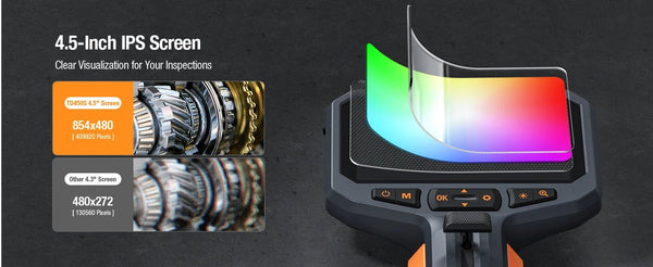 Teslong TD450S Borescope Four Point Five Inch Articulating Endoscope 1080P - stepyours.com