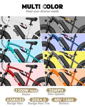 Qlife Fat Tire Ebike - Mile Range — product view 2