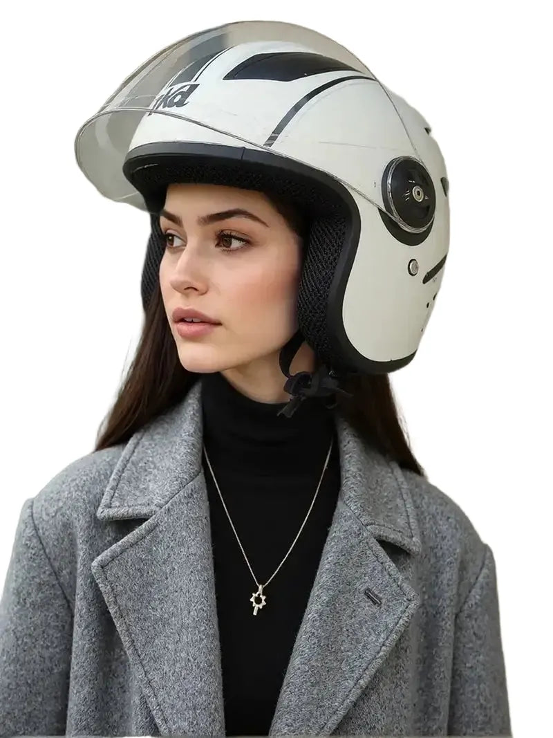 Dual Visor Flip Up Motorcycle Helmet — product view 1