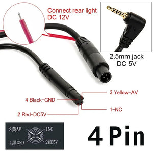 1080P AHD Car Rear View Camera For DVR Dashcam Waterproof 4 Pin 2.5mm Jack - stepyours.com
