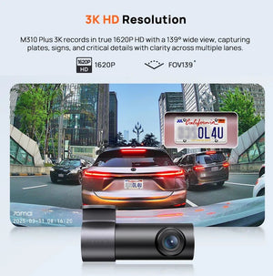 70mai M310 Plus Dash Cam 3K 1620P WDR Voice Control Car DVR Parking Monitor - stepyours.com