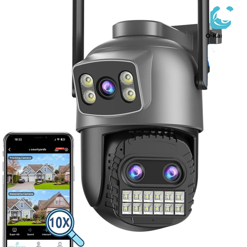 BESDER 15MP WiFi Outdoor Camera Dual Screen 10X Zoom PTZ Security IP Cam - stepyours.com