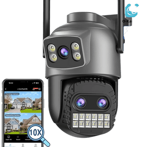 BESDER 15MP WiFi Outdoor Camera Dual Screen 10X Zoom PTZ Security IP Cam - stepyours.com
