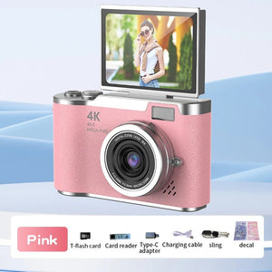 4K 48MP Digital Camera Camcorder For Kids Beginners With 2.4 Inch Screen - stepyours.com