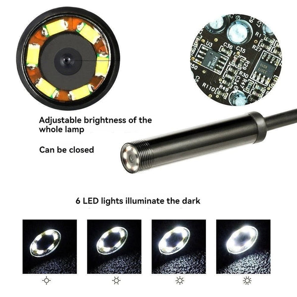 OllyMurs Type - C Android Endoscope IP67 Camera - 5.5 To 8mm 6 LED Borescope - stepyours.com