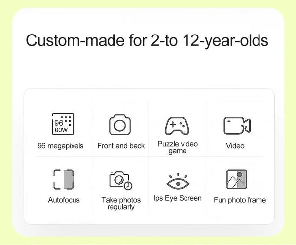 Mini Kids Camera Cute Digital Children Camera 32GB Card 1080p HD Educational Toy - stepyours.com