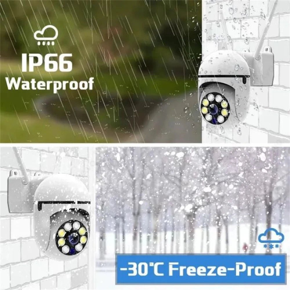8MP WiFi Surveillance Camera PTZ IP Camera Color Night Vision AI Human Tracking - stepyours.com