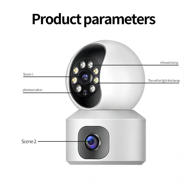 Tuya 8MP Dual Lens WiFi Baby Monitor - Auto Tracking And Color Night Vision - stepyours.com