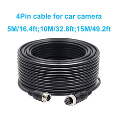 4 Pin Aviation Video Cable For Backup Cameras In RVs Trucks Buses - stepyours.com