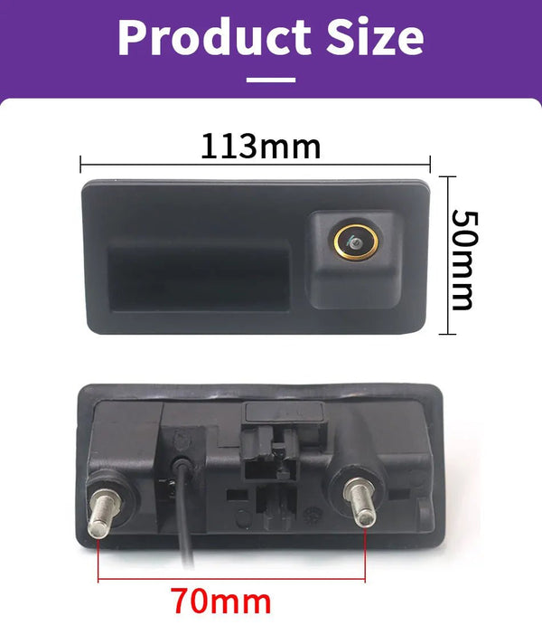 AHD 1080P Car Trunk Tailgate Handle Rear View Camera For VW Passat Golf Jetta - stepyours.com