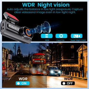 Ultra HD 4K Car Dash Cam With WIFI DVR Night Vision 24H Parking GPS - stepyours.com