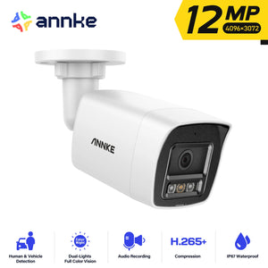 ANNKE 12MP IP67 Dual Light PoE Camera With Color Night Vision And Microphone - stepyours.com