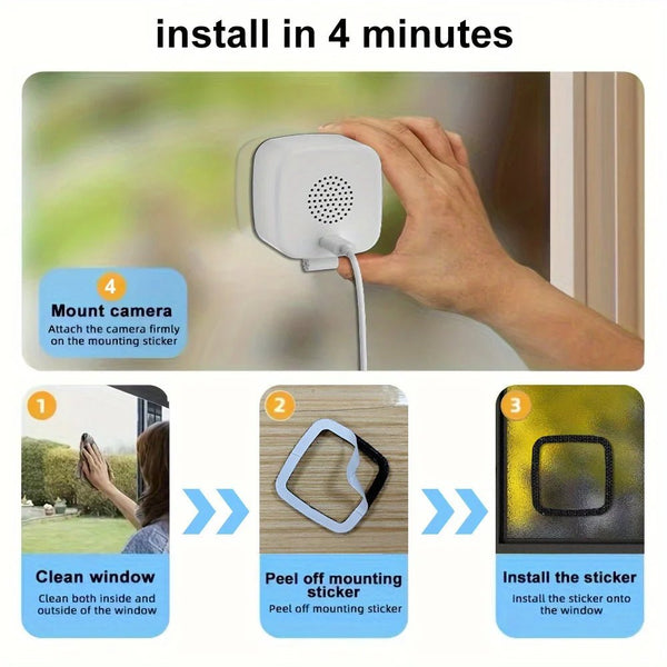 1080P WiFi Window Camera Full Color Night Vision Two Way Audio Baby Monitor - stepyours.com
