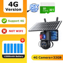SHIWOJIA 4K 8MP Solar Camera With 4G SIM WiFi Color Night Vision PTZ Dual Lens - stepyours.com