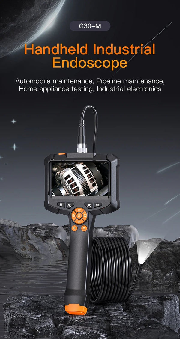 Industrial Endoscope Camera 4.3 Dual Lens 1080P - IP67 Waterproof Borescope - stepyours.com
