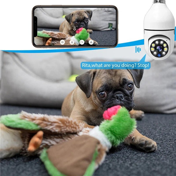 1080P HD E27 Bulb Surveillance Camera Auto Tracking And Wireless Night Vision - stepyours.com