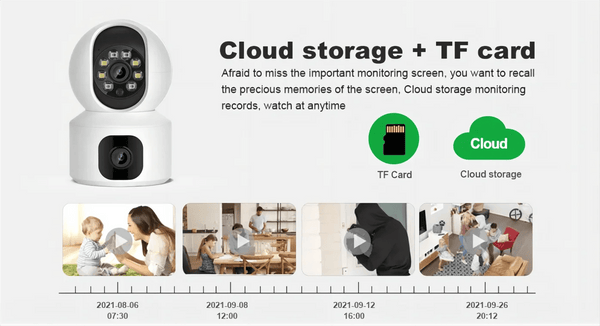 Tuya 8MP Dual Lens WiFi Baby Monitor - Auto Tracking And Color Night Vision - stepyours.com