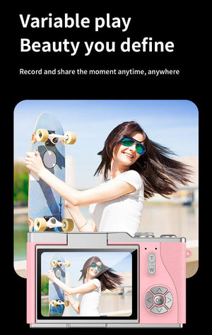 4K 48MP Digital Camera Camcorder For Kids Beginners With 2.4 Inch Screen - stepyours.com