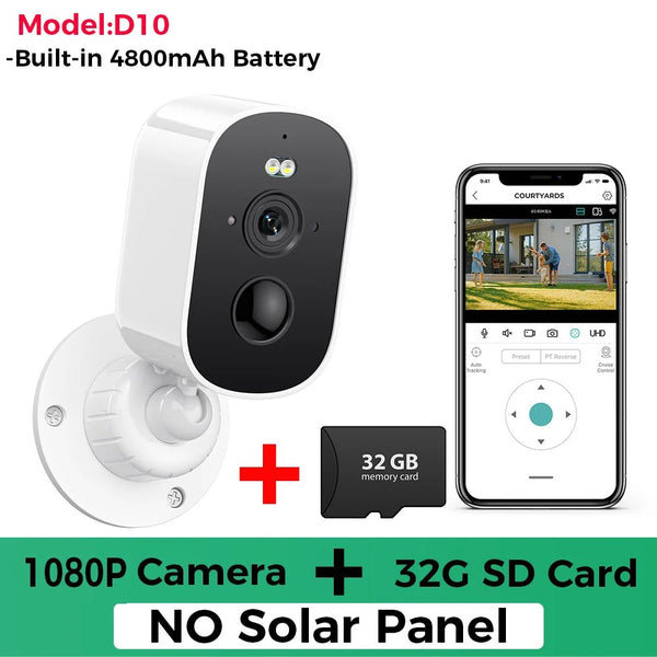 1080P Solar Outdoor WiFi Camera - PIR Motion Alarm and Cloud Storage.add Hooks - stepyours.com
