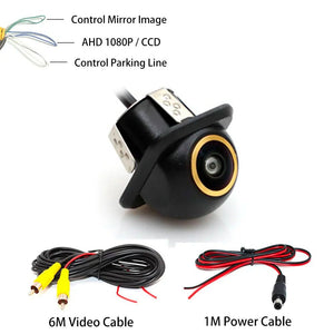 AHD 1080P Fisheye Car Rear View Camera Waterproof Night Vision Parking Assist - stepyours.com