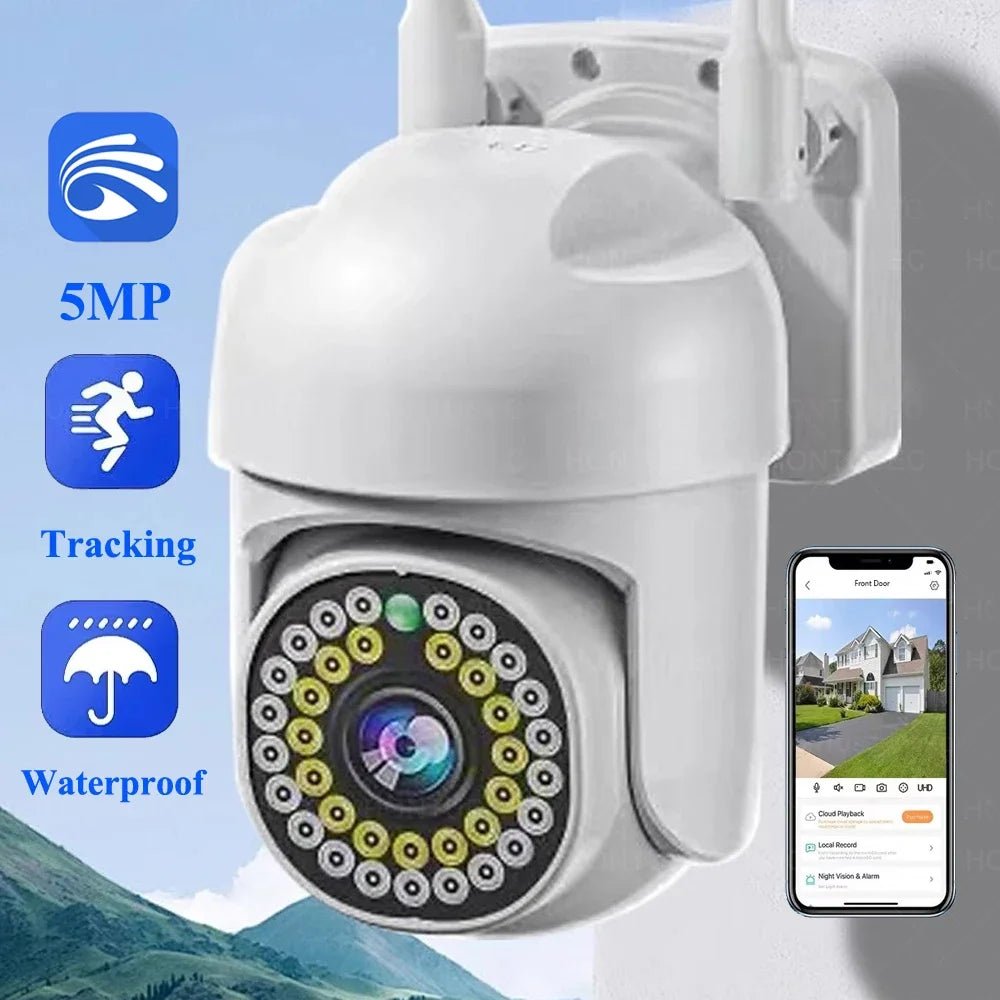 Yoosee 5MP Outdoor IP Camera Weatherproof IP66 360 PTZ Night Vision - stepyours.com