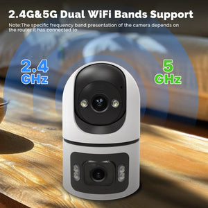 Moes Tuya WiFi Indoor Smart Camera 4MP Dual Lens Night Vision Two Way Audio - stepyours.com