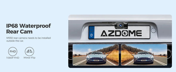 AZDOME 4K Dash Cam M550 Max GPS WiFi Car DVR 3.18Inch Screen Rear Cam - stepyours.com