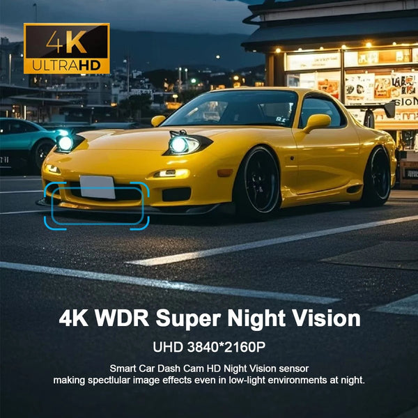 4K WiFi Dash Cam For Car Front Camera 24H Parking Monitor Black Box - stepyours.com