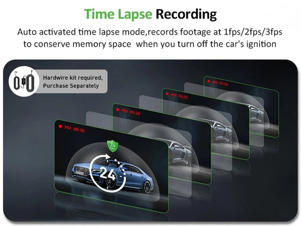 4K Dash Cam for Cars Front and Rear with WiFi GPS 24H Parking Mode - stepyours.com