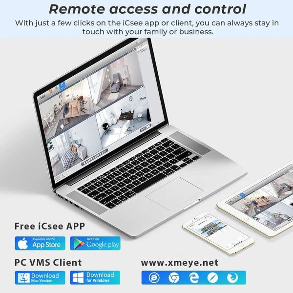 Outdoor WiFi PTZ Camera 8x Optical Zoom Three Lens Dual Screen CCTV IP - stepyours.com