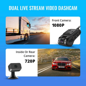 JIMIMAX 4G Dash Cam Front and Rear JC400A WIFI Hotspot GPS Live Stream App - stepyours.com