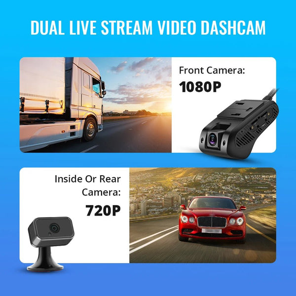 JIMIMAX 4G Dash Cam Front and Rear JC400A WIFI Hotspot GPS Live Stream App - stepyours.com