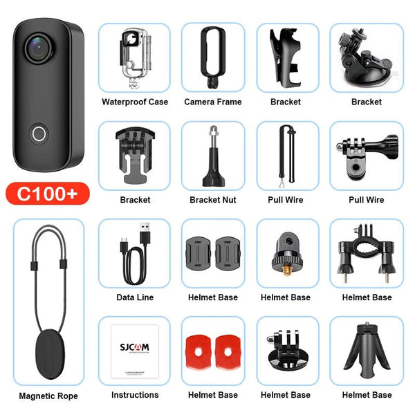 SJCAM C100 Plus Action Camera 4K30FPS 12MP Waterproof 30M WiFi - stepyours.com
