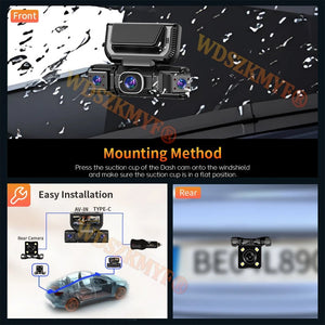 4 Camera 360 Degree Car DVR Dash Cam 1080P WiFi Front Rear Parking Monitor Gift - stepyours.com