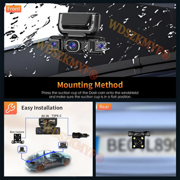 4 Camera 360 Degree Car DVR Dash Cam 1080P WiFi Front Rear Parking Monitor Gift - stepyours.com