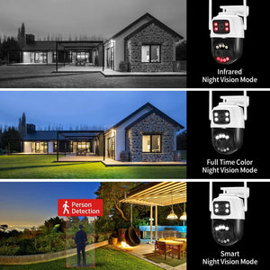 ASECAM 12MP 6K WiFi Outdoor Camera - AI Tracking, 8X Zoom, Dual Screen - stepyours.com