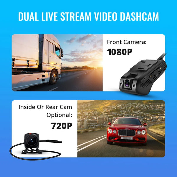 JIMIMAX 4G Dash Cam Front and Rear JC400A WIFI Hotspot GPS Live Stream App - stepyours.com