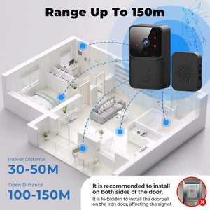 WiFi Doorbell Home Tuya WiFi Wireless Doorbell DC AC Battery Powered Camera Bell with Alex Google Bundle Video Doorbell Camera by stepyours.com