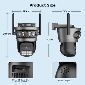 BESDER 15MP WiFi Outdoor PTZ Camera With Auto Tracking 5X Digital Zoom CCTV - stepyours.com