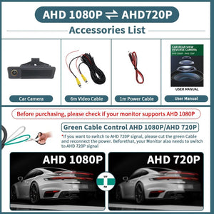 AHD 1080P 170 Rear View Camera Trunk Handle For BMW 3 5 Series X5 X6 Waterproof - stepyours.com