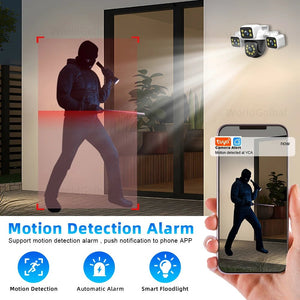 Tuya Smart 15MP 3 Lens AI Outdoor CCTV With Auto Tracking And WiFi Alarm - stepyours.com