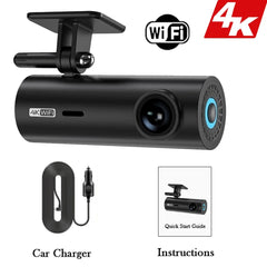 4K WiFi Dash Cam For Car Front Camera 24H Parking Monitor Black Box - stepyours.com