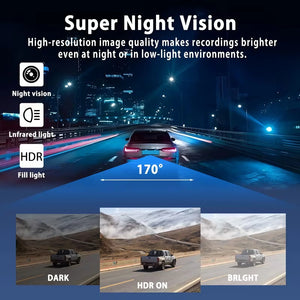 4 Channel Dash Cam With Front And Rear Night Vision Quad Vehicle DVR - stepyours.com