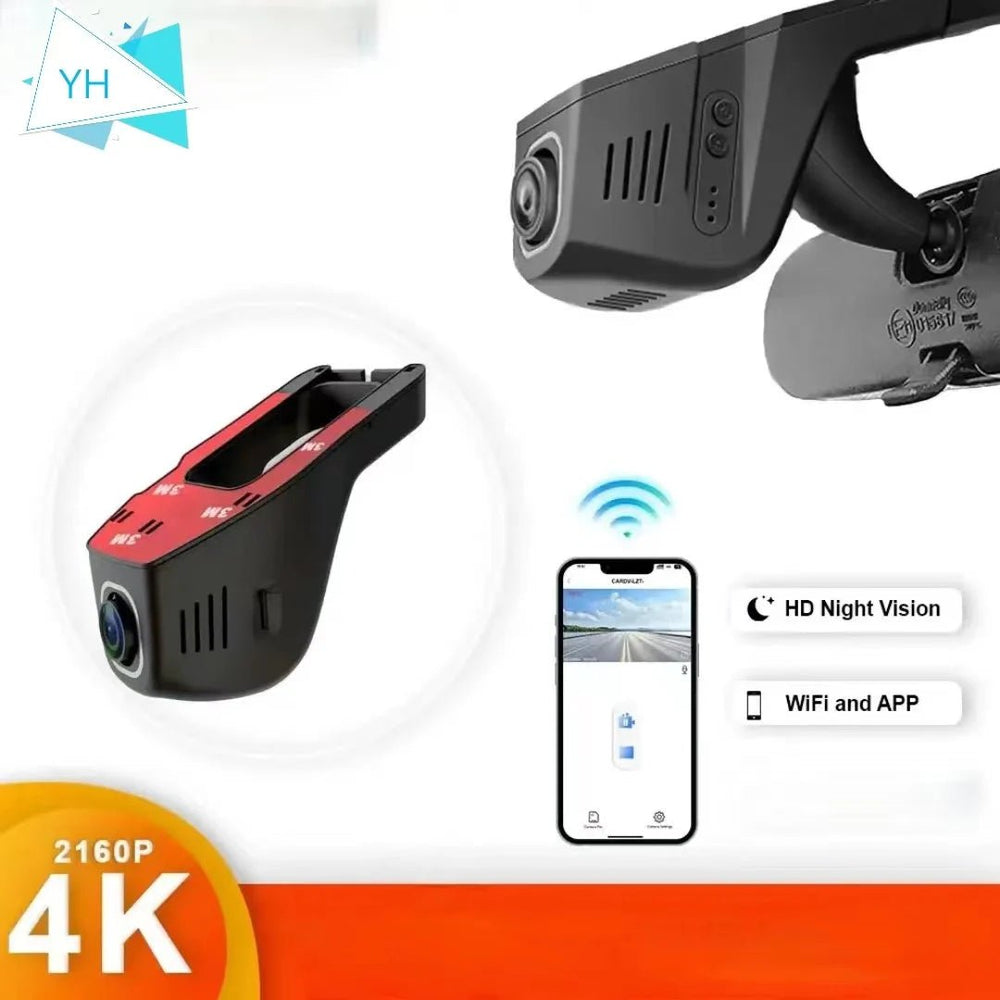 4K 2160P WiFi Car DVR Dash Cam 24H Parking Monitor App Control - stepyours.com