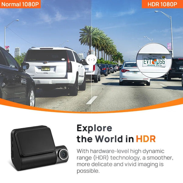 70mai A200 Dash Cam 2 Inch LCD Dual Channel 1080P Car DVR 24H Parking - stepyours.com