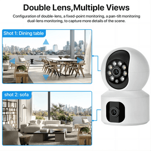 Tuya 8MP Dual Lens WiFi Baby Monitor - Auto Tracking And Color Night Vision - stepyours.com