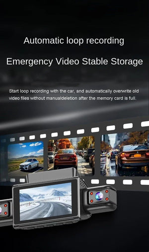 4K Quad Camera Hidden Dash Cam With App Night Vision Motion Detection Parking - stepyours.com