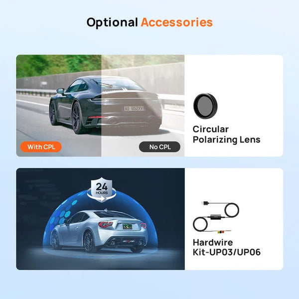 70mai Dash Cam A410 Front 1440P Rear 1080P Car DVR 256GB 24H Parking - stepyours.com